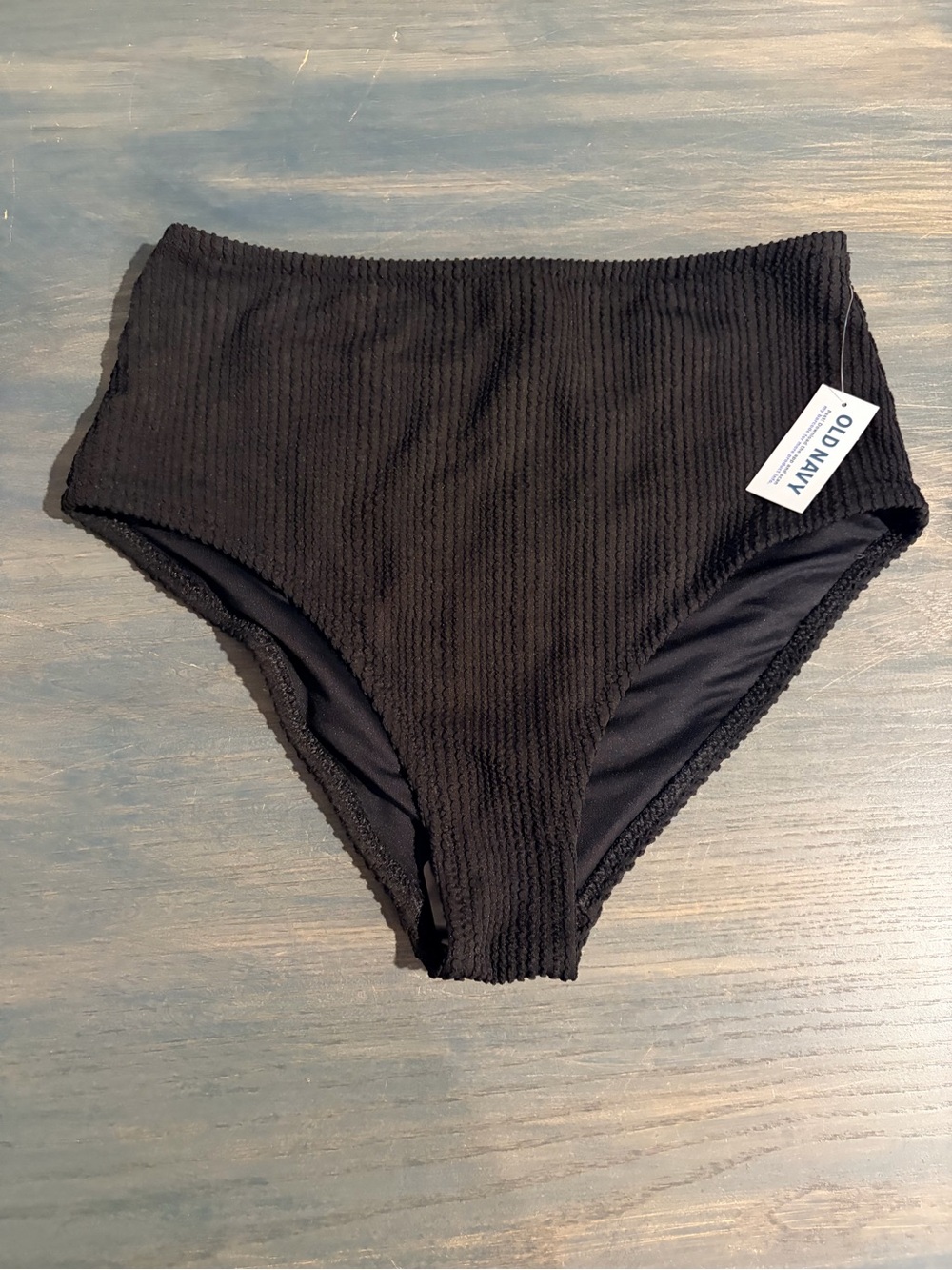 Old Navy Black Ribbed High-Waist Kids Bottoms. Size Medium.